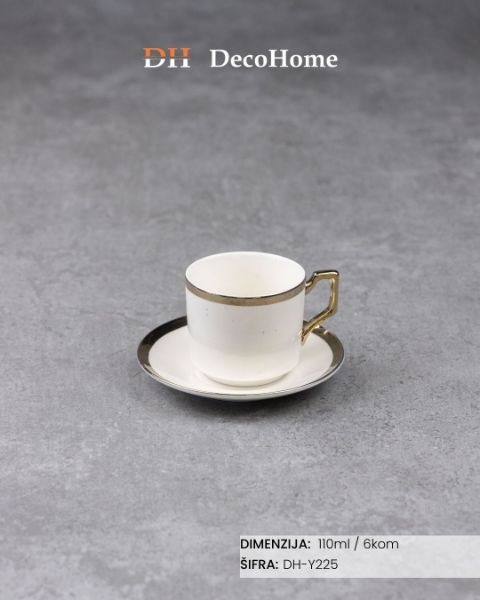 Slika Keramičke šolje 110ml / 6kom - DH-Y225