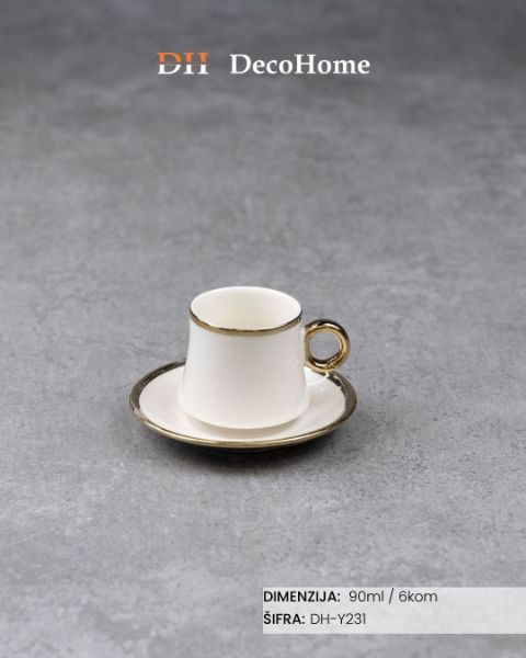 Slika Keramičke šolje 90ml / 6kom - DH-Y231