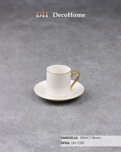 Slika Keramičke šolje 90ml / 6kom - DH-Y251