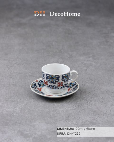 Slika Keramičke šolje 90ml / 6kom - DH-Y252