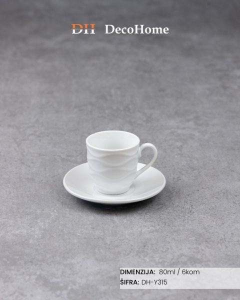 Slika Keramičke šolje / crno pakovanje / 6kom - DH-Y315