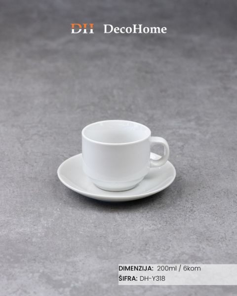 Slika Keramičke šolje / crno pakovanje / 6kom - DH-Y318