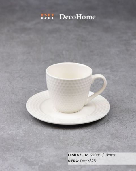 Slika Keramičke šolje za belu kafu / 2kom - DH-Y325