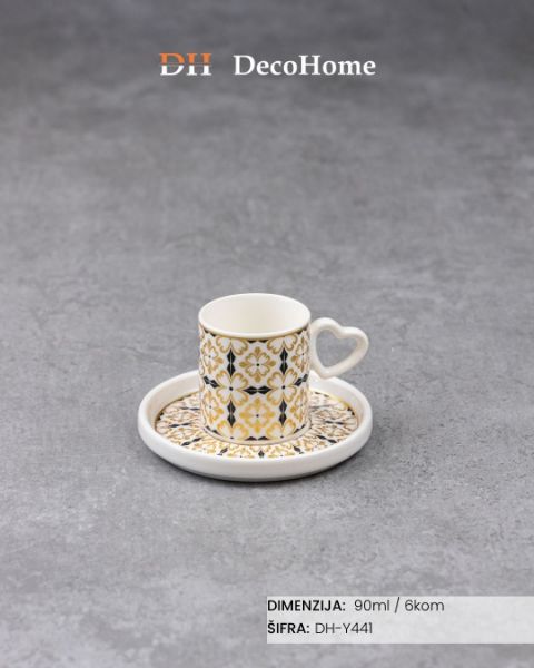 Slika Keramičke šolje 90ml / 6kom - DH-Y441