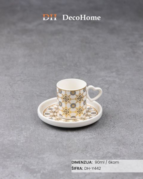 Slika Keramičke šolje 90ml / 6kom - DH-Y442