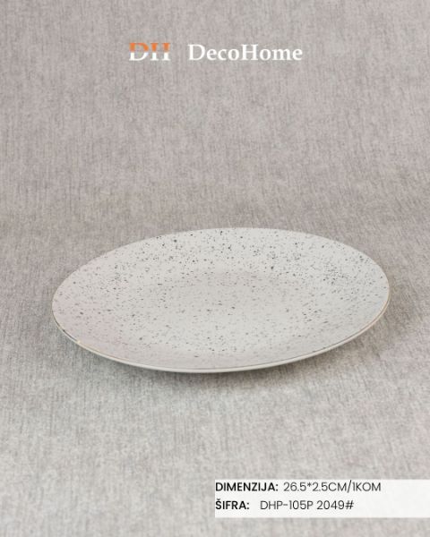 Slika Porcelanski tanjir 26,5*26,5*2,5cm / 1kom - DHP-105P 2049#