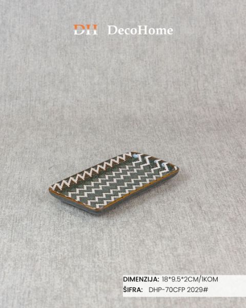 Slika Porcelanski tanjir 18*9.5*2cm / 1kom - DHP-70CFP 2029#