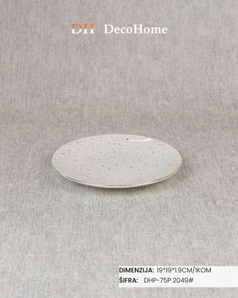 Slika Porcelanski tanjir 19*19*1.9cm / 1kom - DHP-75P 2049#