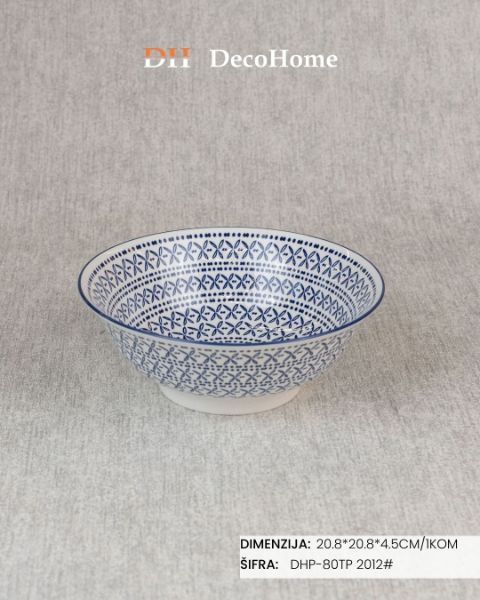 Slika Porcelanski tanjir 20.8*20.8*4.5cm / 1kom - DHP-80TP 2012#