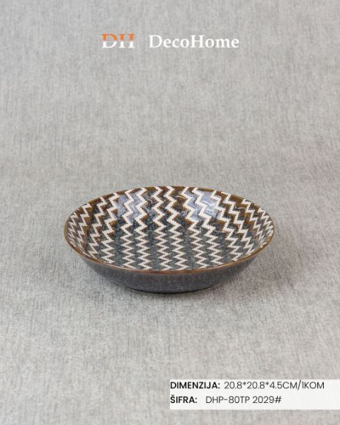 Slika Porcelanski tanjir 20.8*20.8*4.5cm / 1kom - DHP-80TP 2029#