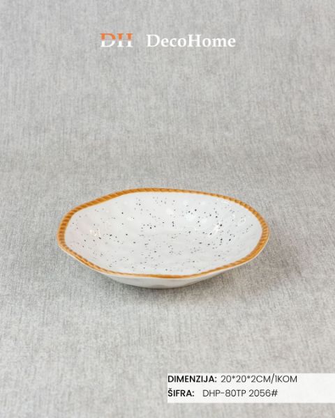 Slika Porcelanski tanjir 20*20*2cm / 1kom - DHP-80TP 2056#