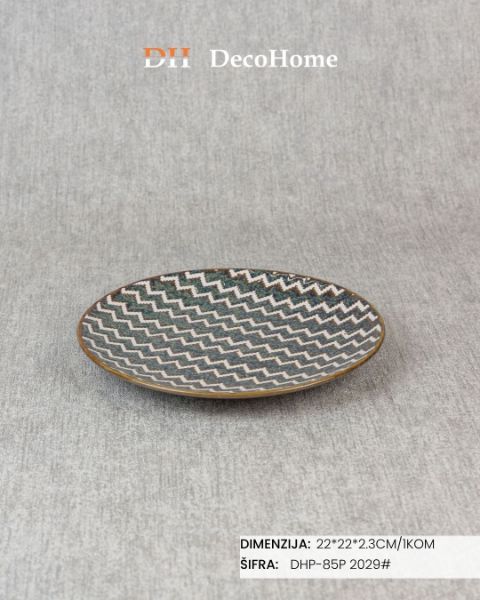 Slika Porcelanski tanjir 22*22*2.3cm / 1kom - DHP-85P 2029#