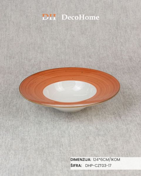 Slika Porcelanski tanjir 24*6cm / 1kom - DHP-CZT03-17