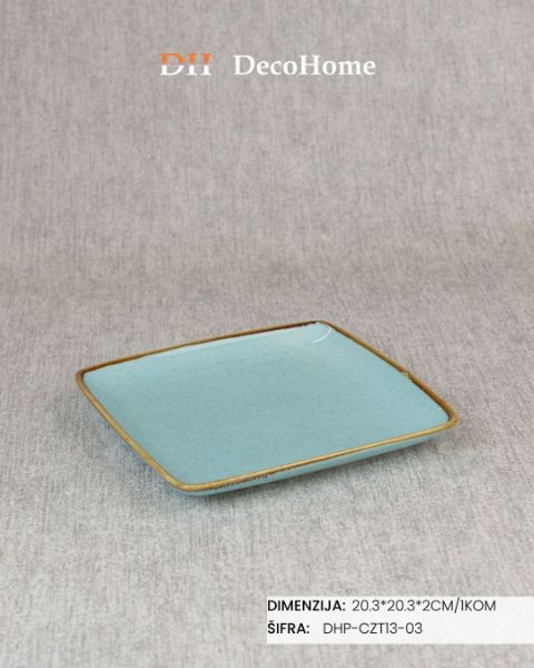 Slika Porcelanski tanjir 20.3*20.3*2cm /1kom - DHP-CZT13-03
