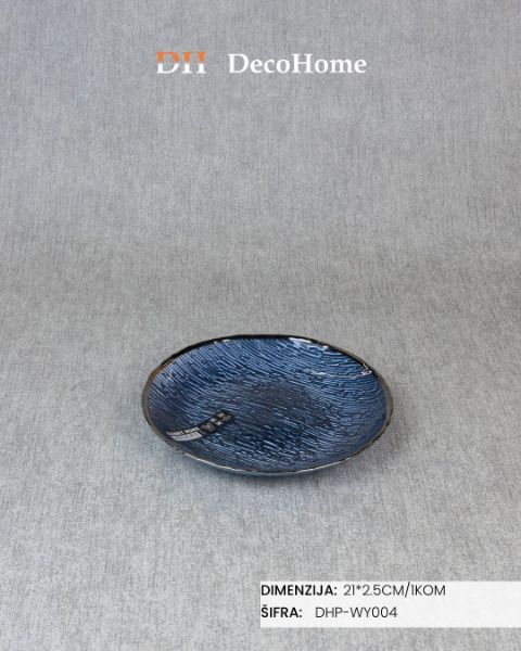 Slika Stakleni tanjir 21*2,5cm / 1kom - DHP-WY004