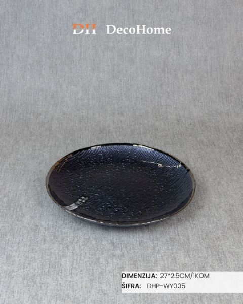 Slika Stakleni tanjir 27*2,5cm / 1kom - DHP-WY005