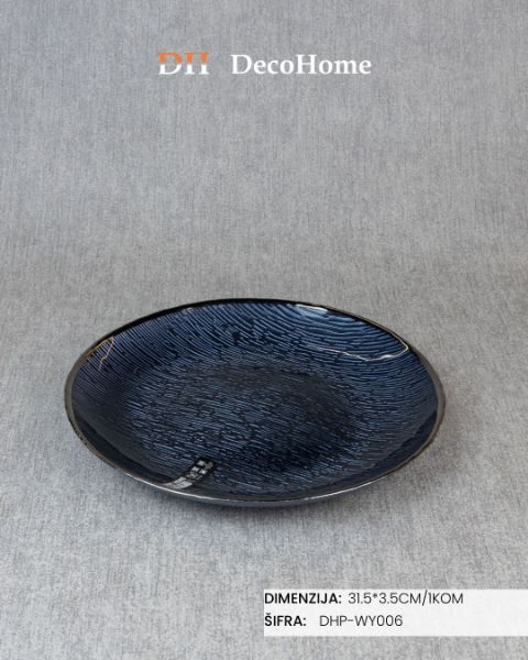 Slika Stakleni tanjir 31,5*3,5cm / 1kom - DHP-WY006