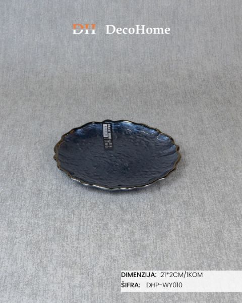 Slika Sakleni tanjir 21*2cm / 1kom - DHP-WY010