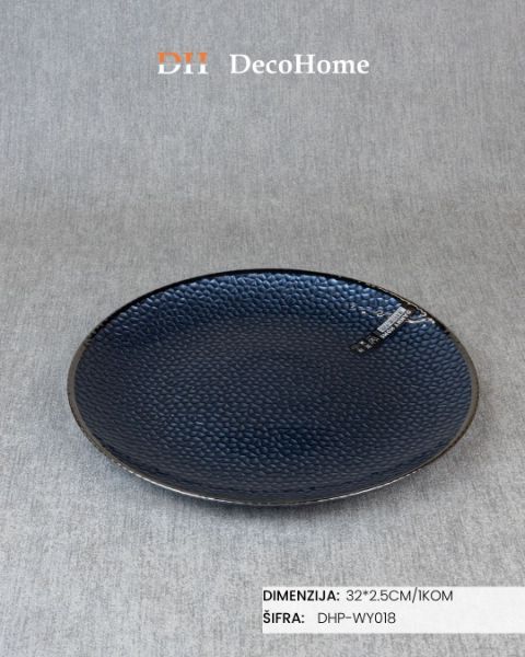Slika Stakleni tanjir 32*2,5cm / 1kom - DHP-WY018