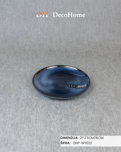 Slika Stakleni tanjir 21*2,5cm / 1kom - DHP-WY022