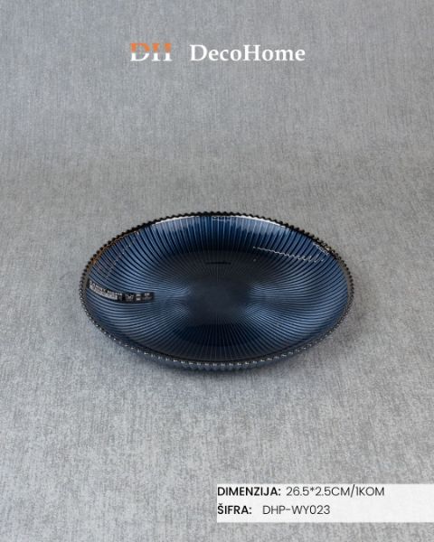 Slika Stakleni tanjir 26,5*2,5 / 1kom - DHP-WY023