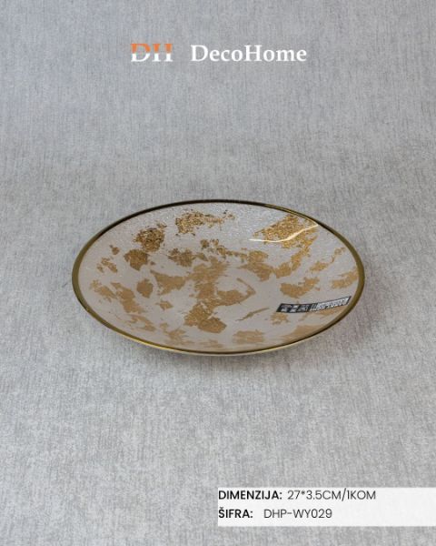 Slika Stakleni tanjir 27*3,5cm / 1kom - DHP-WY029
