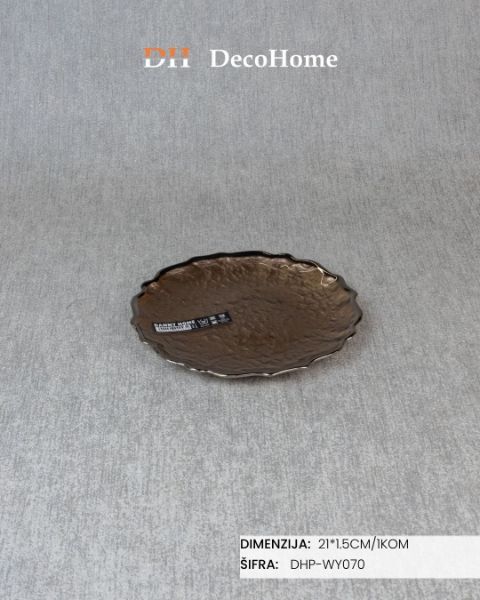 Slika Stakleni tanjir 21*1,5cm / 1kom - DHP-WY070