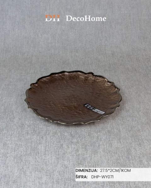 Slika Stakleni tanjir 27*2cm / 1kom - DHP-WY071