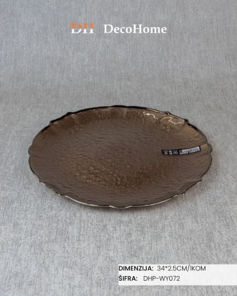 Slika Stakleni tanjir 34*2.5cm / 1kom - DHP-WY072
