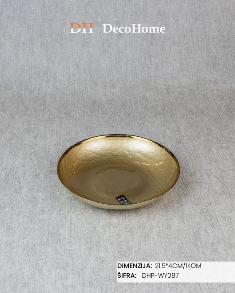 Slika Stakleni tanjir 21,5*4cm / 1kom - DHP-WY087