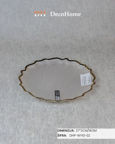 Slika Stakleni tanjir 27*2cm / 1kom - DHP-WY10-02