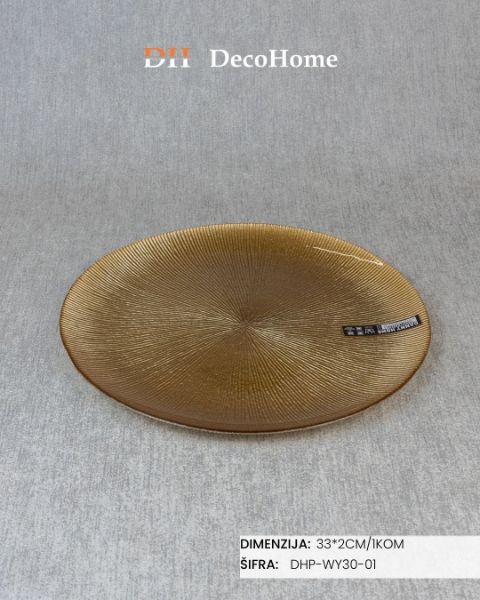 Slika Stakleni tanjir 33*2cm /1kom - DHP-WY30-01