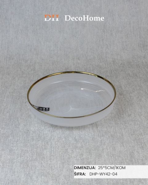 Slika Stakleni tanjir 25*5cm / 1kom - DHP-WY42-04