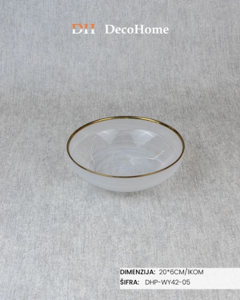 Slika Stakleni tanjir 20*6cm / 1kom - DHP-WY42-05