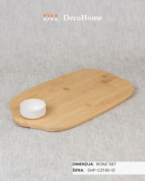 Slika Drvena daska za serviranje 40*24cm / 1kom - DHP-CZT40-01