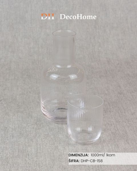 Slika Stakleni bokal sa čašom / 1kom - DHP-CB-158