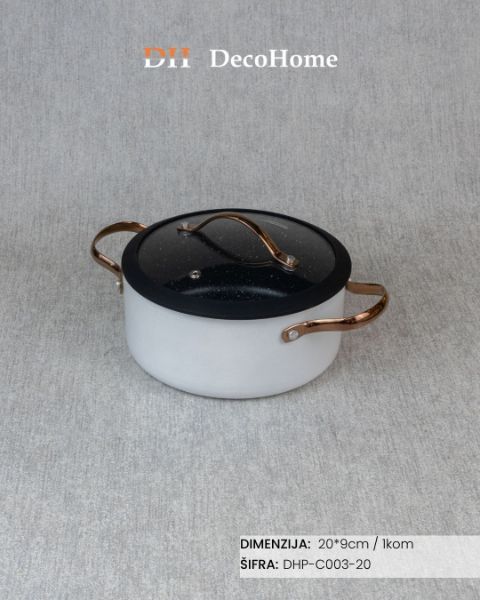 Slika Šerpa bela 20*9cm 2,7l / 1kom - DHP-C003-20