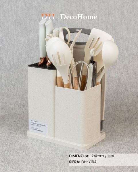 Slika Silikonski kuhinjski set beli / 24kom - DH-Y164