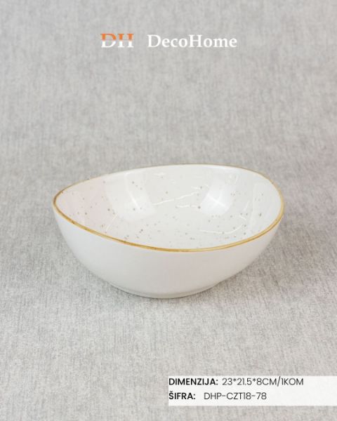 Slika Porcelanska činija 23*21.5*8cm /1kom - DHP-CZT18-78