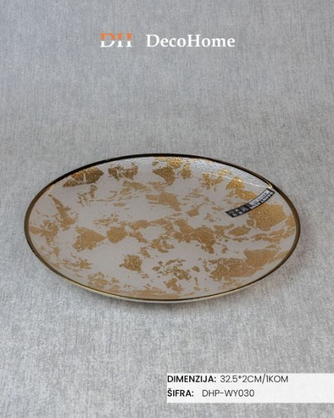 Slika Stakleni tanjir 32,5*2 / 1kom - DHP-WY030