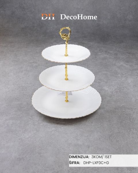 Slika Etažer beli 19*1.5cm/23*2cm/30*2,5cm / 1kom - DHP-LXP3C-G