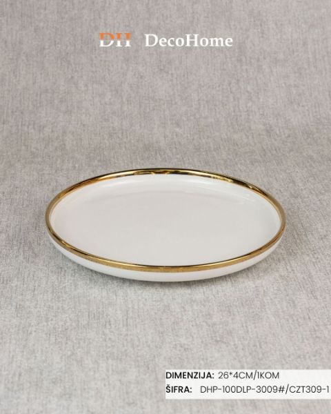 Slika Keramički tanjir 26*4cm / 1kom - DHP-100DLP-3009#