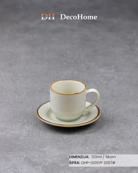 Slika Porcelanske šolje 120ml / 6kom - DHP-120SYP 2057