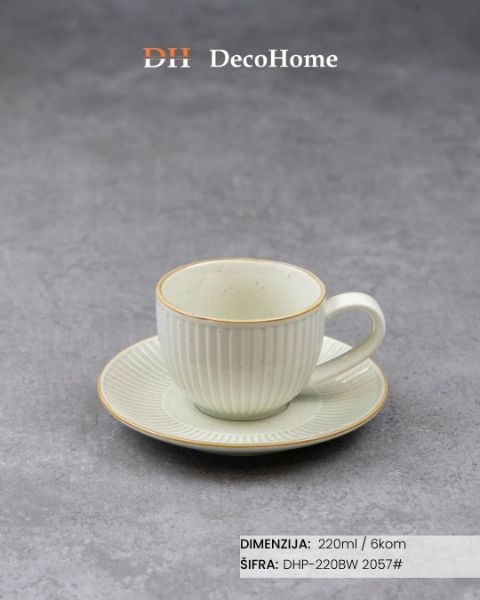 Slika Porcelanske šolje 220ml / 6kom - DHP-220BW 2057