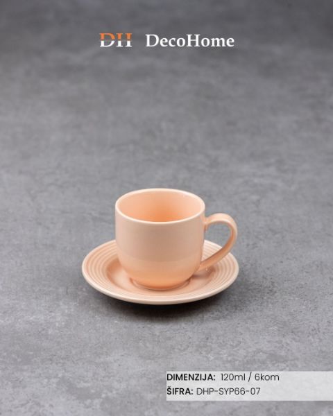 Slika Porcelanske šolje 120ml / 6kom - DHP-SYP66-07