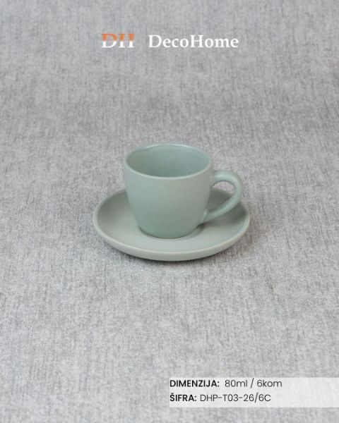 Slika Porcelanske šolje 80ml / 6kom - DHP-T03-26/6C