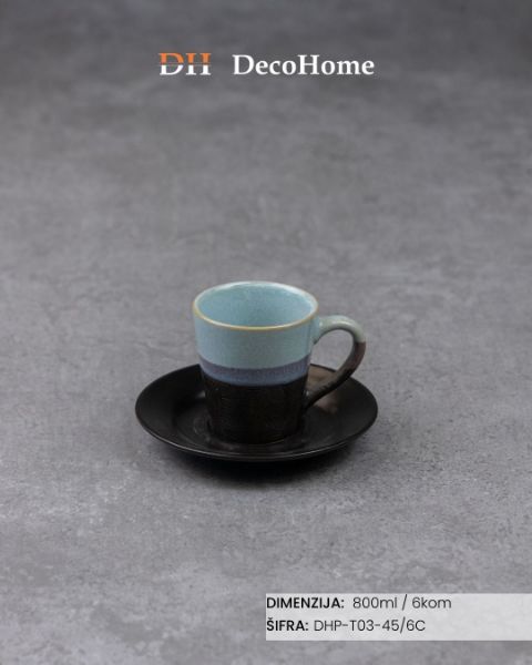 Slika Porcelanske šolje 80ml / 6kom - DHP-T03-45/6C