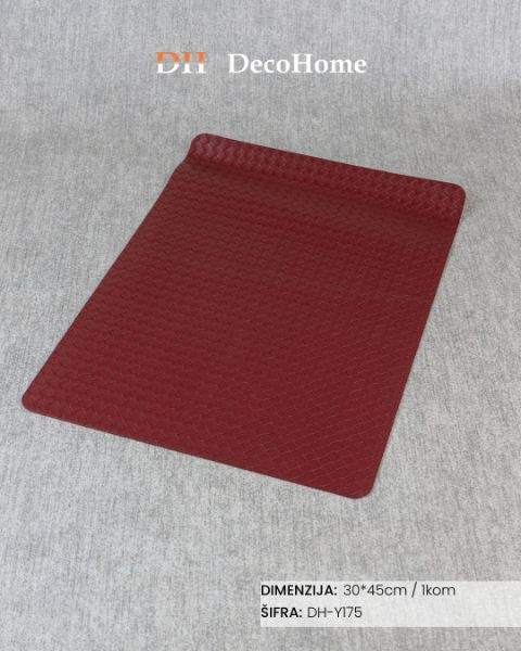 Slika Kožni podmetač za tanjire bordo 30*45cm / 1kom - DH-Y175
