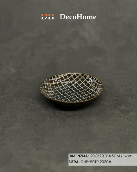 Slika Porcelanski tanjir 20.8*20.8*4.5cm / 1kom - DHP-80TP 2030#