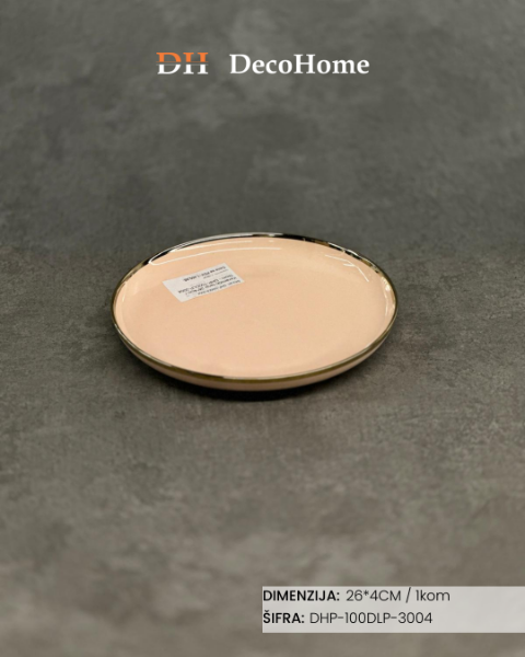Slika Keramički tanjir 26*4cm / 1kom - DHP-100DLP-3004